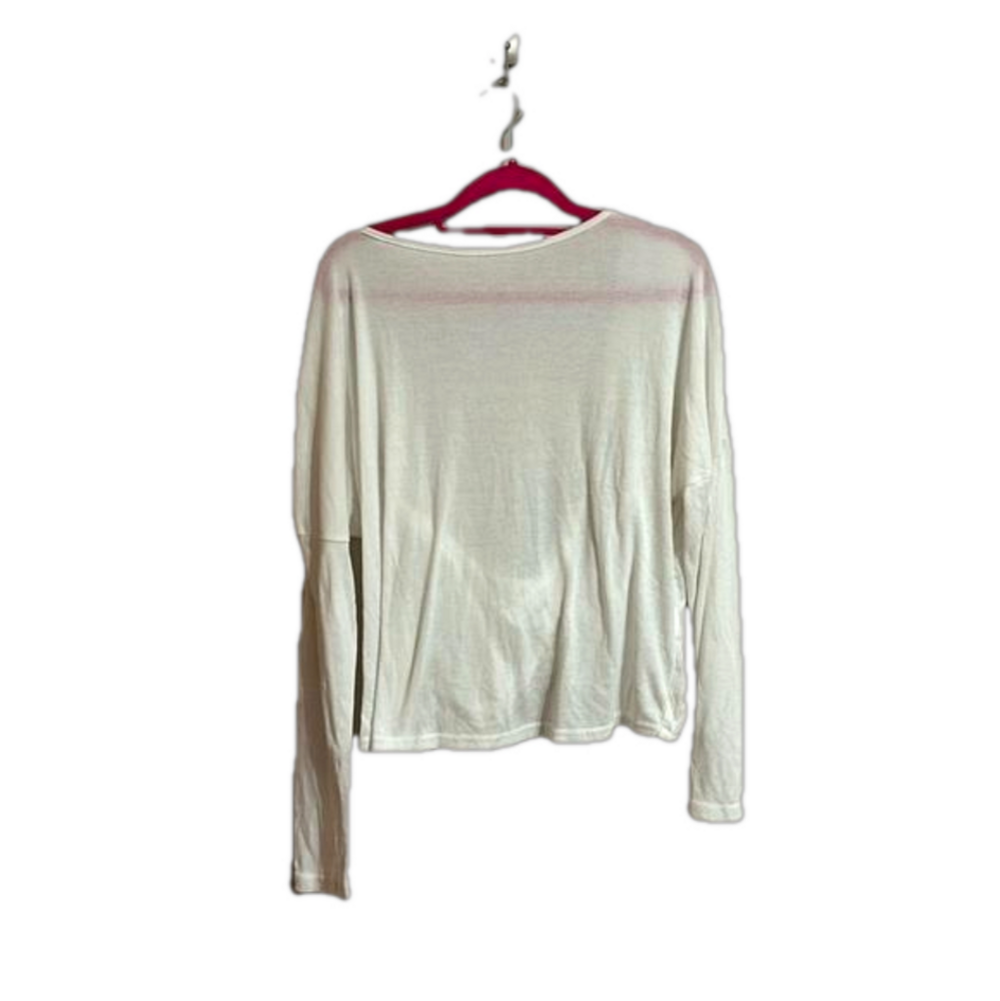 Shein Open Back White Long Sleeve Top